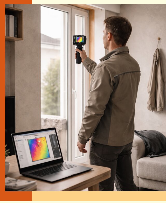 Тепловизионное обследование квартиры в грозном для поиска утечек тепла